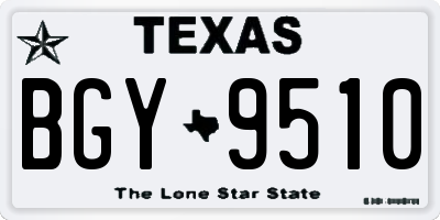 TX license plate BGY9510