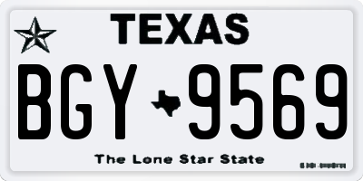TX license plate BGY9569