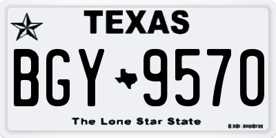 TX license plate BGY9570
