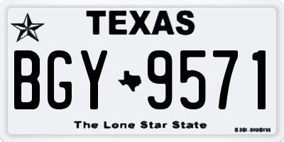 TX license plate BGY9571