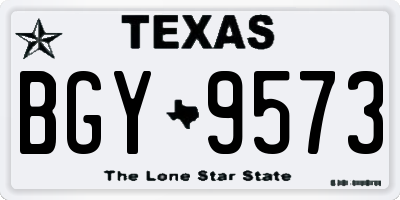 TX license plate BGY9573