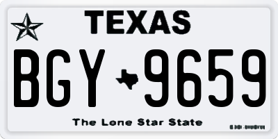 TX license plate BGY9659