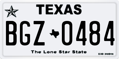 TX license plate BGZ0484