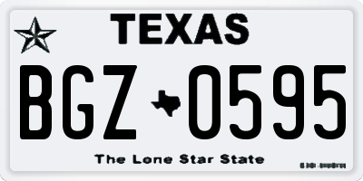 TX license plate BGZ0595