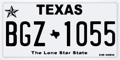 TX license plate BGZ1055