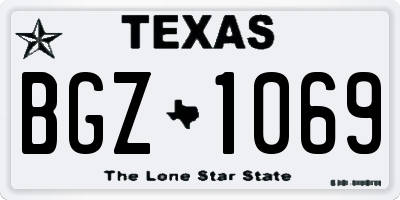 TX license plate BGZ1069