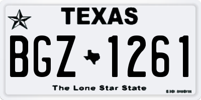 TX license plate BGZ1261