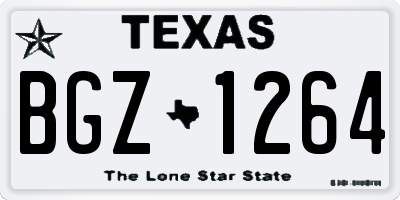 TX license plate BGZ1264