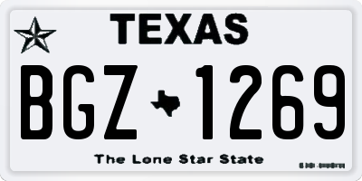 TX license plate BGZ1269