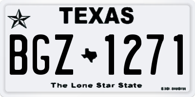 TX license plate BGZ1271