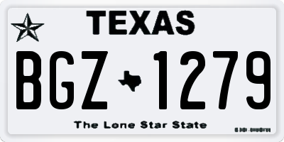 TX license plate BGZ1279