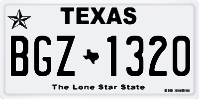 TX license plate BGZ1320