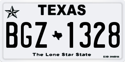TX license plate BGZ1328