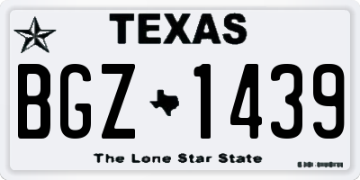 TX license plate BGZ1439