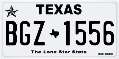 TX license plate BGZ1556