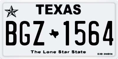 TX license plate BGZ1564