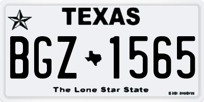TX license plate BGZ1565