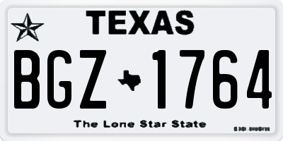 TX license plate BGZ1764
