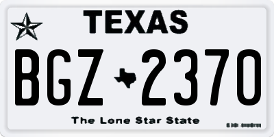 TX license plate BGZ2370