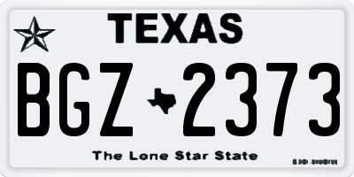 TX license plate BGZ2373
