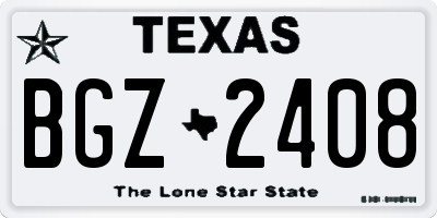 TX license plate BGZ2408