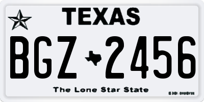 TX license plate BGZ2456