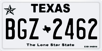 TX license plate BGZ2462