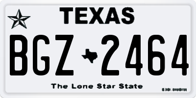 TX license plate BGZ2464