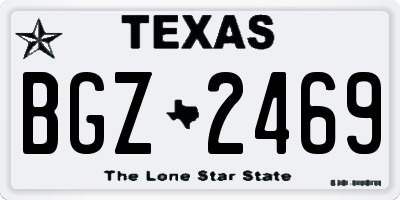 TX license plate BGZ2469