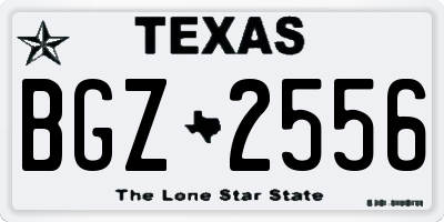 TX license plate BGZ2556