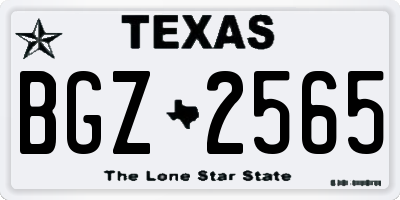 TX license plate BGZ2565