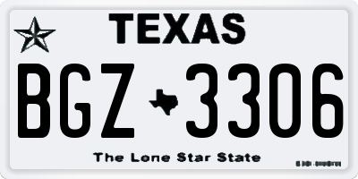 TX license plate BGZ3306