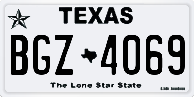 TX license plate BGZ4069