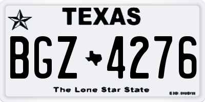 TX license plate BGZ4276