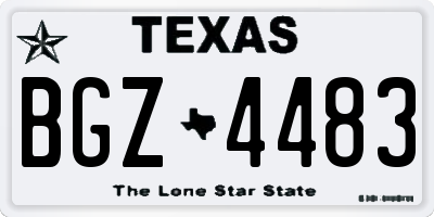 TX license plate BGZ4483