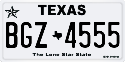 TX license plate BGZ4555