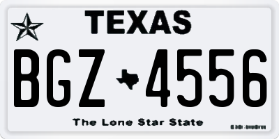TX license plate BGZ4556