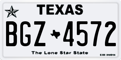 TX license plate BGZ4572