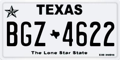 TX license plate BGZ4622