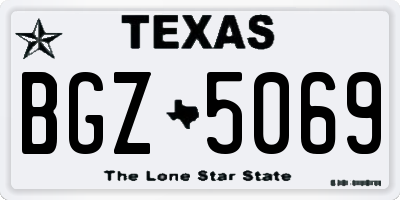 TX license plate BGZ5069