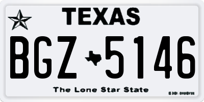 TX license plate BGZ5146