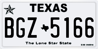 TX license plate BGZ5166