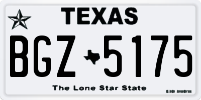 TX license plate BGZ5175