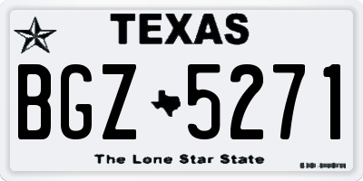 TX license plate BGZ5271