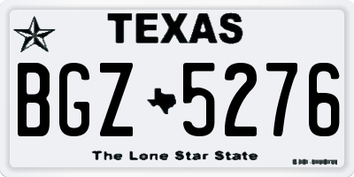 TX license plate BGZ5276