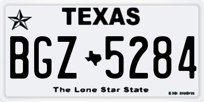 TX license plate BGZ5284