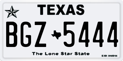 TX license plate BGZ5444