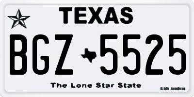 TX license plate BGZ5525