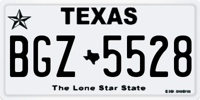 TX license plate BGZ5528