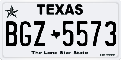 TX license plate BGZ5573